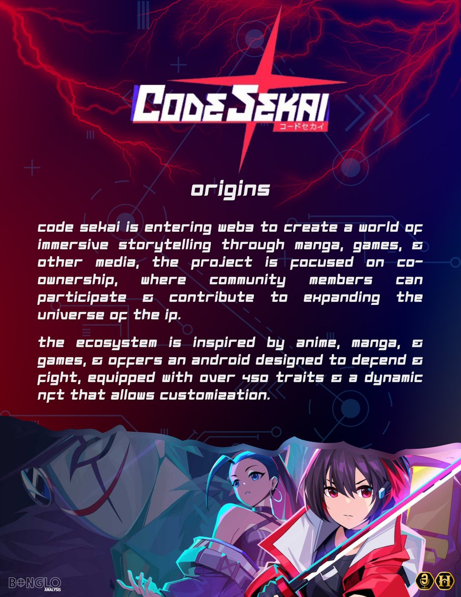 💥 <a href="/CodeSekai/">Code Sekai ✦ コードセカイ</a> Deep Dive 💥

CodeSekai ✦ コードセカイis tapping into the eclectic culture of anime &amp; manga to offer a new approach to participating in expanding IP. 

Manga, music, &amp; gaming will be leveraged to co-curate the direction of the brand. 

Giveaway at the end 👇🎁
