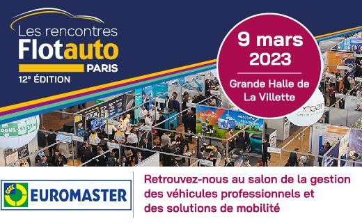 [Salon] 🔊 RDV aux #RencontresFlotauto le 9 mars prochain à La Villette. Retrouvez nos équipes sur le stand C56 pour (re)découvrir notre réseau, nos offres de gestion et nos solutions de mobilité.
Euromaster, toujours là pour accompagner votre mobilité.
#euromaster #flotauto2023