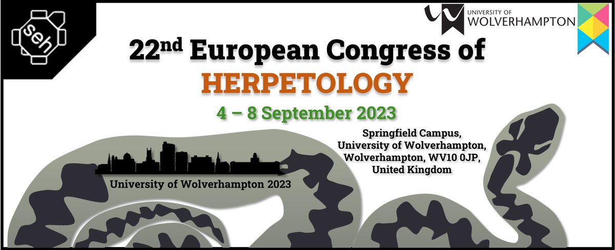 Save the date! It is with very great pleasure that, on behalf of the Local Organising Committee, I invite you to join us at the 22nd European Congress of Herpetology which will take place at the University of Wolverhampton, United Kingdom, between 4th and 8th September 2023.