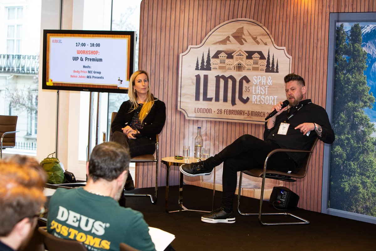 ILMC's tweet photo. Wrapping up our series of #ILMC35 workshops we had 'VIP & Premium' which touched on premium ticketing options with Andy Price of @thenecgroup and Helen Johns of @AEGworldwide https://t.co/HY6sl4LiZu