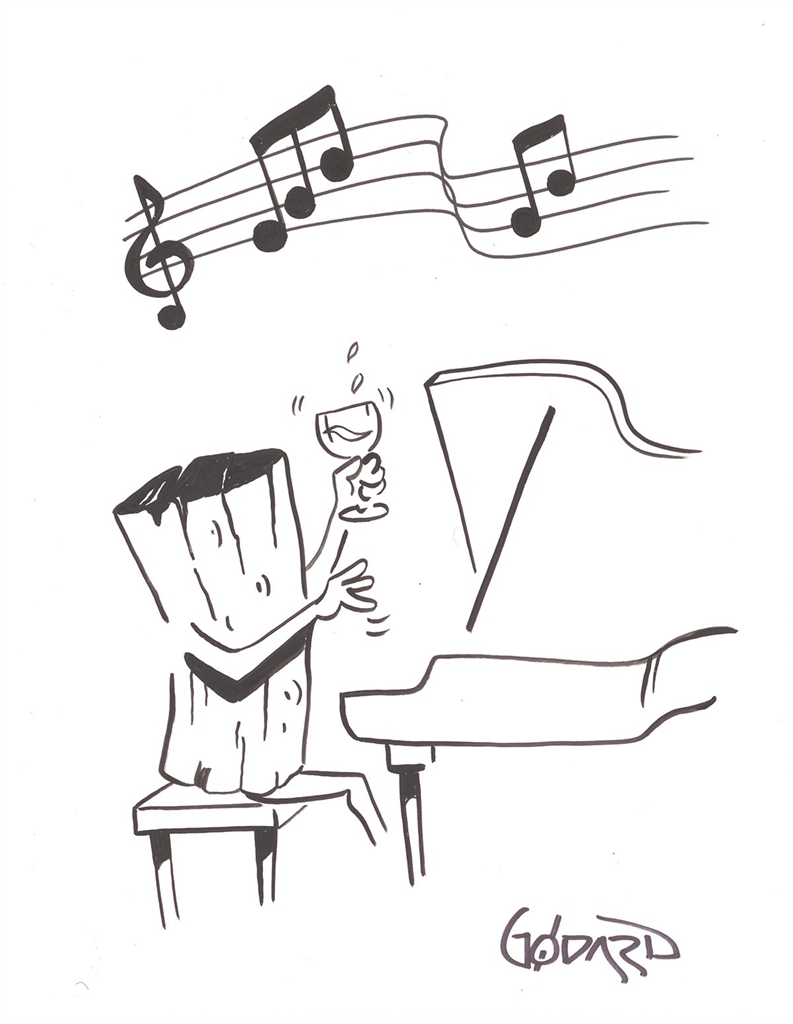 ParkWestGallery's tweet image. &quot;Making Music&quot; by Michael Godard @OfficialGodard #musicart #blackandwhite #michaelgodard