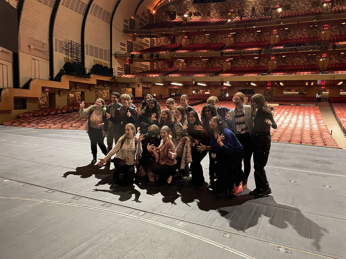 Hinsdale Central NYC choir trip. BK’s group on radio city music hall stage. @ThisIsHCHS @HinsdaleD86