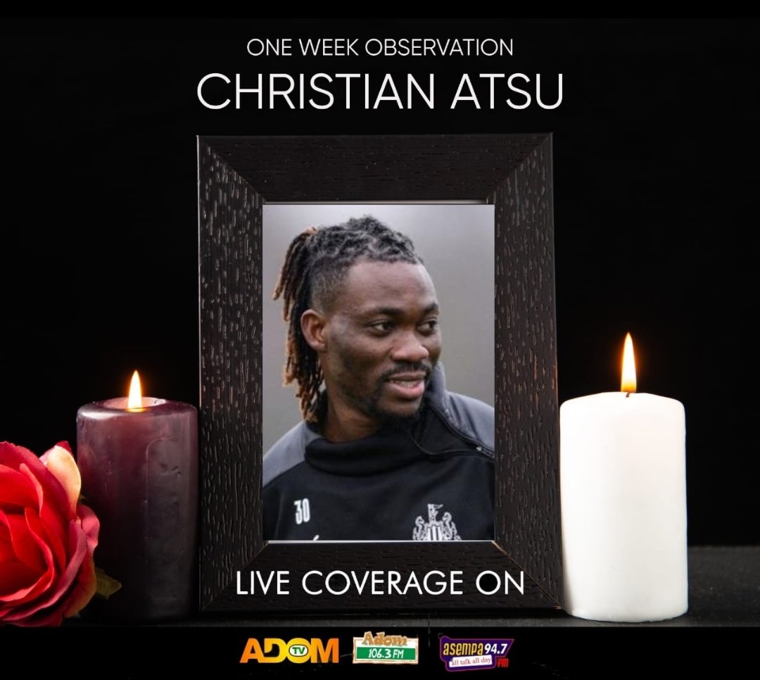 adom_tv's tweet photo. Live updates of the One Week Celebration of Christian Atsu on Adom TV
#RIPAtsu
#oneweekcelebration
#AdomTV https://t.co/cm2uAyeO9T