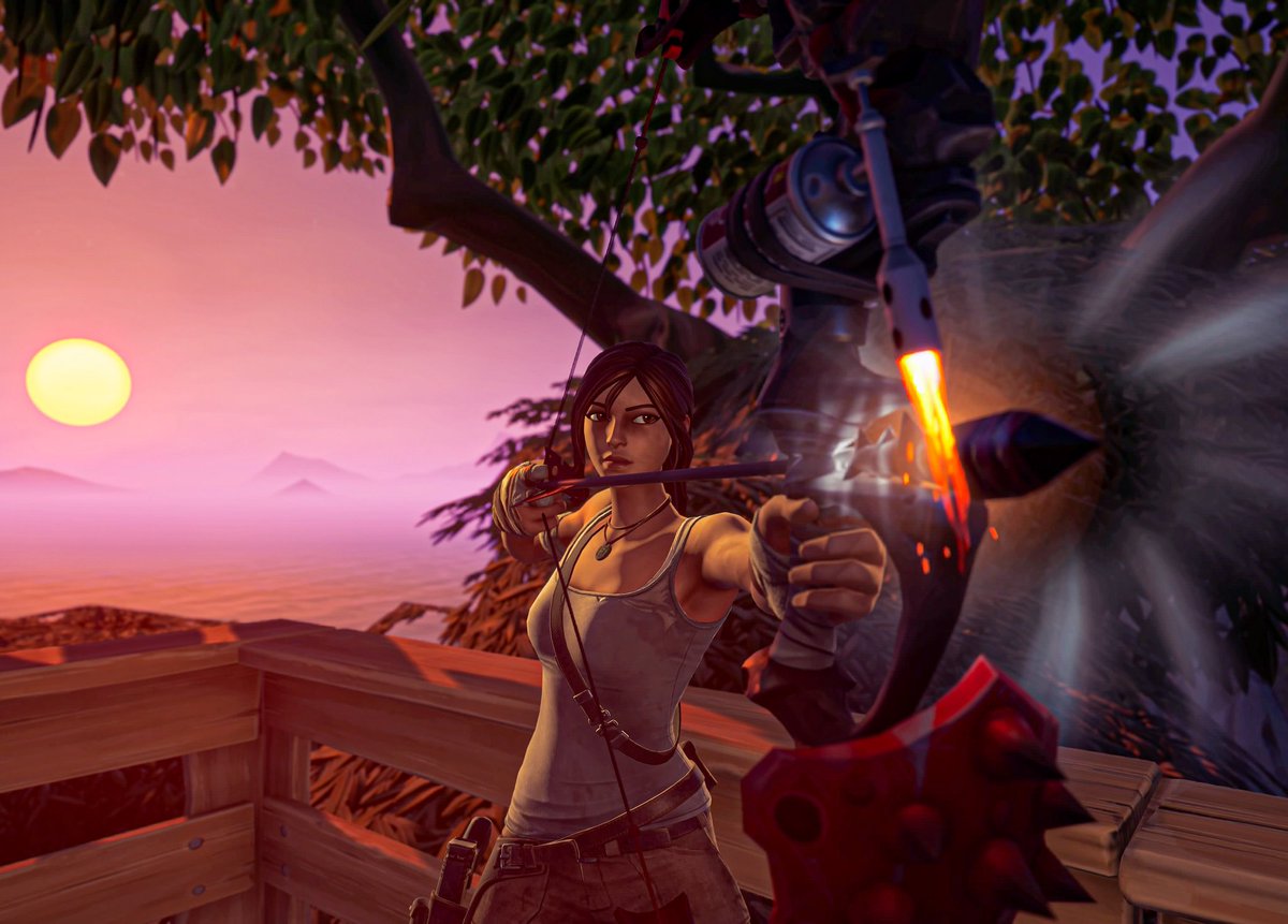Cerveseroo's tweet photo. Lara Croft 🏹 #ps5 #fortnite #fortography https://t.co/BT4Zzadijq