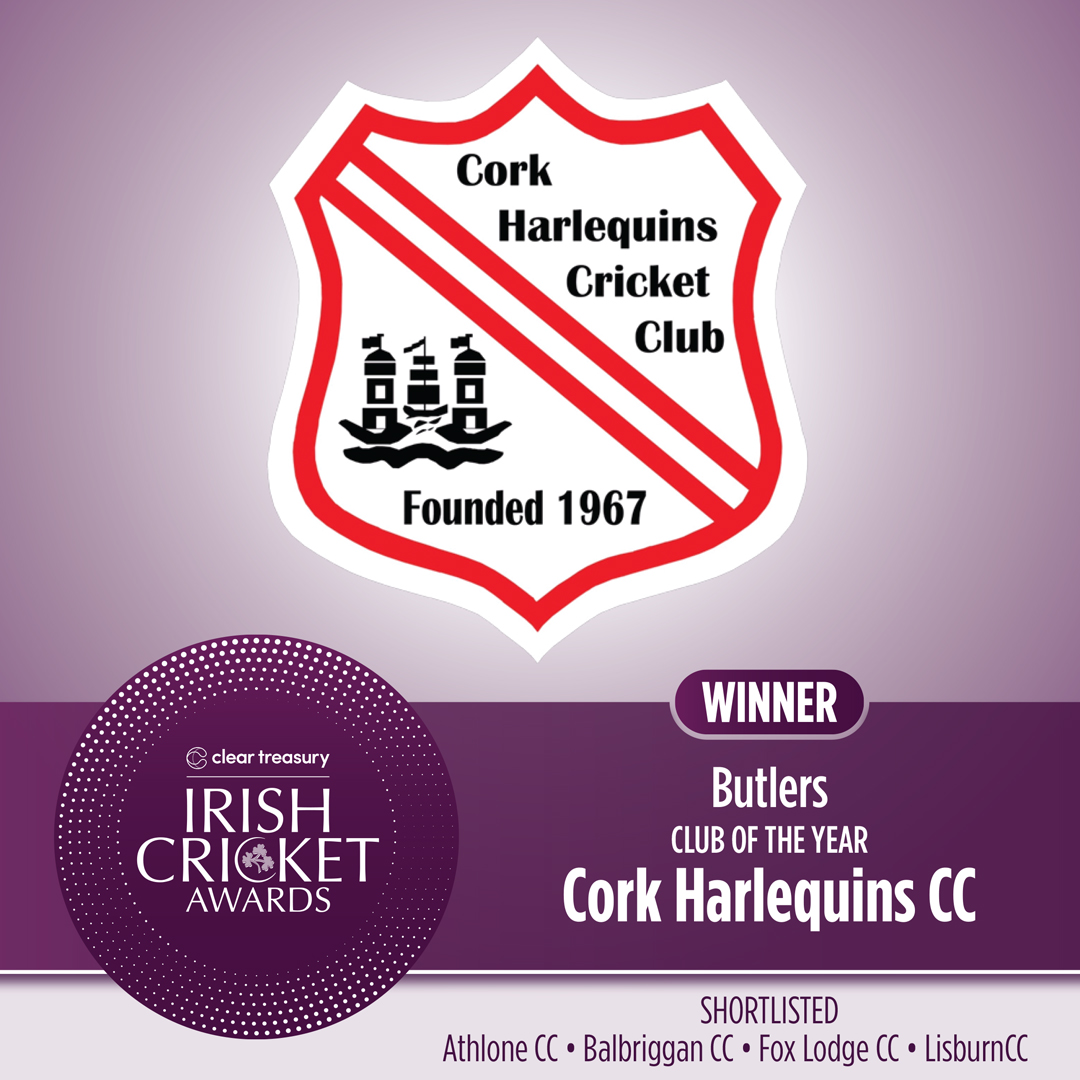 .@QuinnsCC have done great things recently, on and off the field.

A diverse volunteer-led club, they have grown from 70 to 150 members in 4 years, & have an academy of 50 boys and girls! 💪

The #QuinsCCFamily are the @ButlersChocs Club of the Year! 🔴⚫

#IrishCricketAwards ☘️