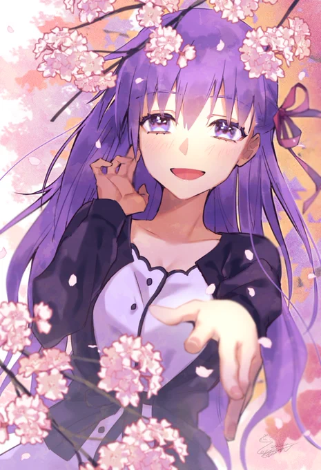 だいぶ遅れてしまったけど、 桜ちゃん誕生日おめでとう#間桐桜#間桐桜生誕祭2023#Fate 