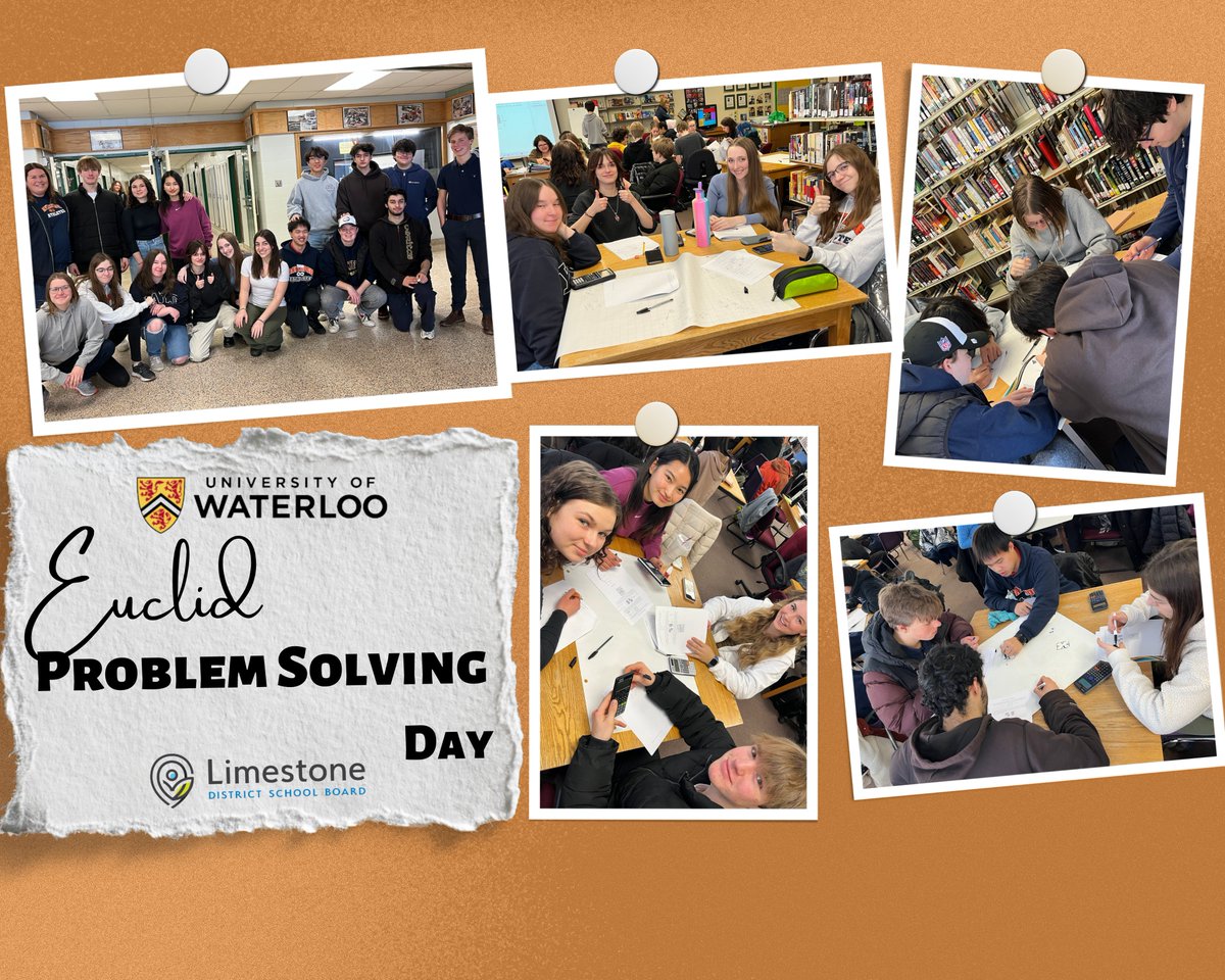 For the first time in 4 years, our senior <a href="/BayridgeSS_LDSB/">Bayridge SS</a>  Blazers got to spend the day with Dr. D'Alessio from @UWaterlooCEMC, preparing for the upcoming Euclid Contest. A huge thank you to Ms. Riley &amp; <a href="/LCVI_LDSB/">Loyalist C.V.I.</a> for hosting and <a href="/LimestoneDSB/">Limestone District School Board</a> for lunch.  #BSSMathletes