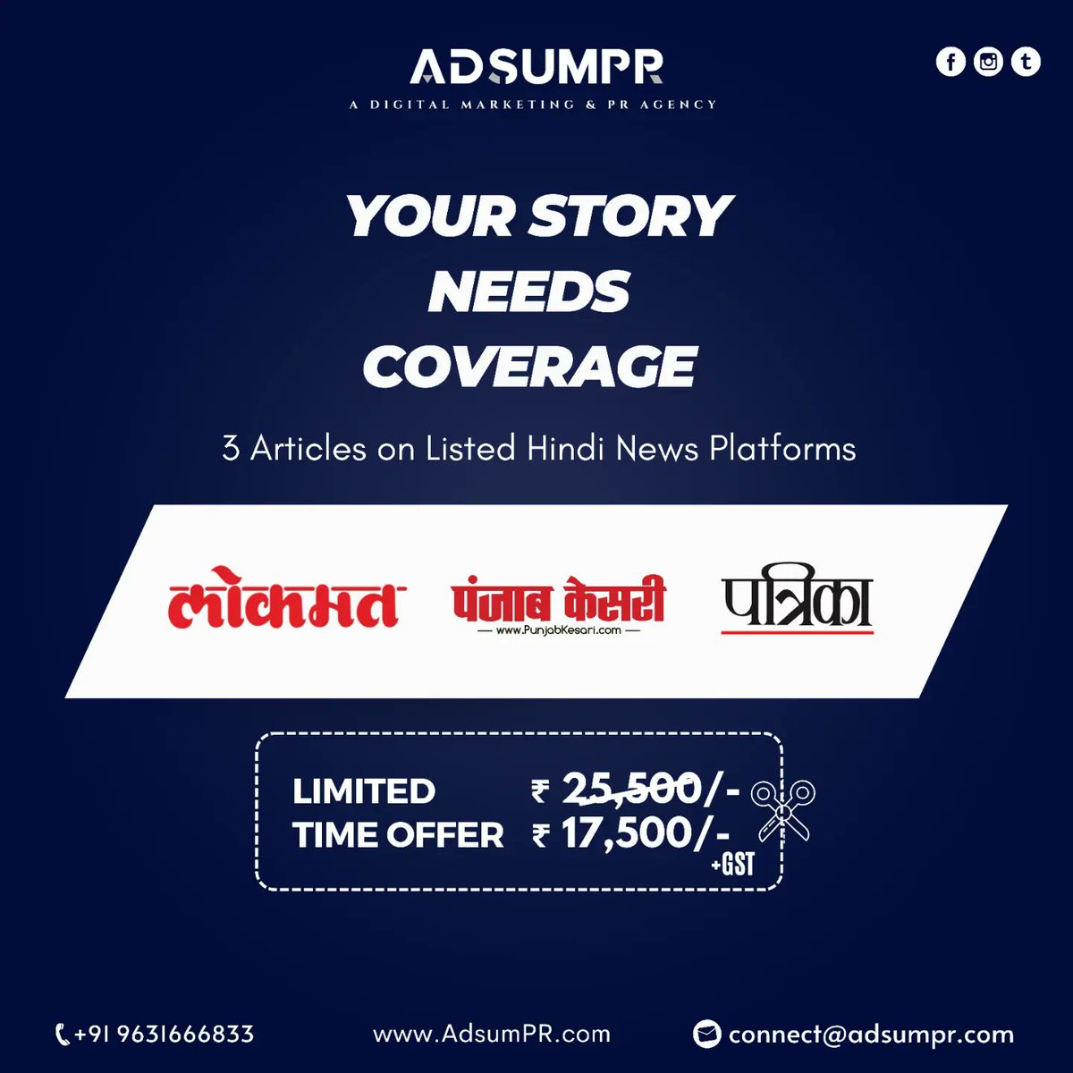 adsumpr's tweet photo. Attention Peeps! Are you looking to increase your brand awareness? Our media outreach service can help you get featured in top media portals, which can help boost your credibility and attract more customers. Try us out today and see the benefits for yourself!

#pressrelease #pr https://t.co/8QvBon0fTW