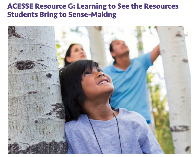tiffanyneill's tweet image. Looking 4 a great #scied resource? Check out this @AcesseProject PD module focused on seeing the intellectual resources Ss bring to learning &amp;amp; recognizing that their communities histories, values &amp;amp; practices contribute to scientific learning. #ngsschat stemteachingtools.org/pd/sessiong