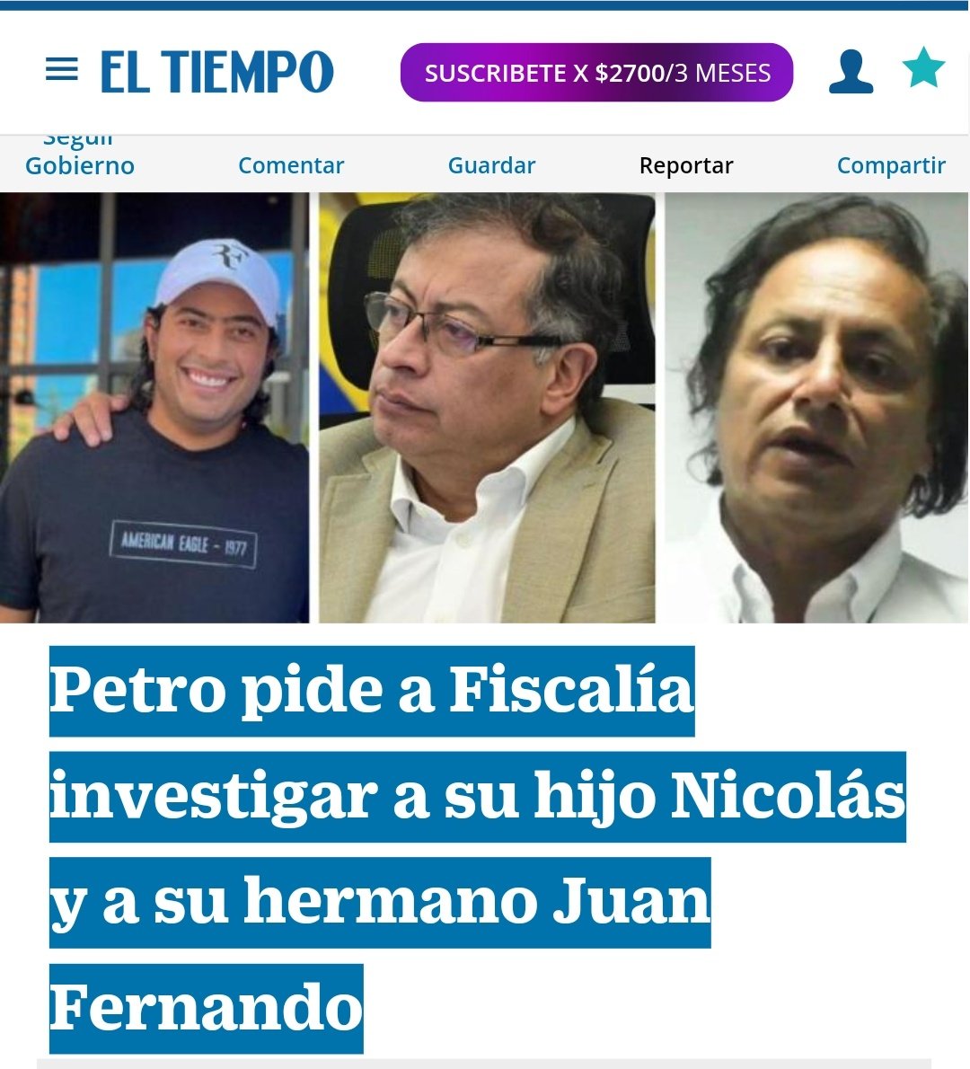 El Presidente <a href="/petrogustavo/">Gustavo Petro</a> pone la institucionalidad por encima de la familia.

¿Hace cuánto no se veía tal grado de honestidad en Colombia?

Petro recupera respeto por independencia de poderes y da legitimidad que pocas veces ha tenido un presidente

#ColombiaEsPetro