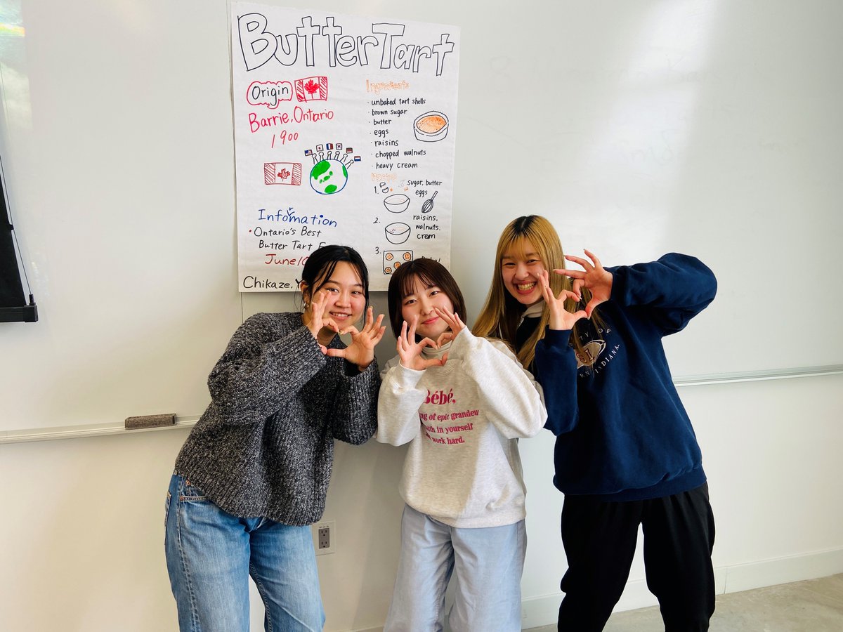 YorkUYUELI's tweet photo. Early this week, students in our #SpringBreakImmersion program presented on iconic Canadian foods, sharing history, origin & ingredients of butter tarts, nanaimo bars, and more!
_
#YorkUSCS #YUELI https://t.co/1sfBIE0RuM