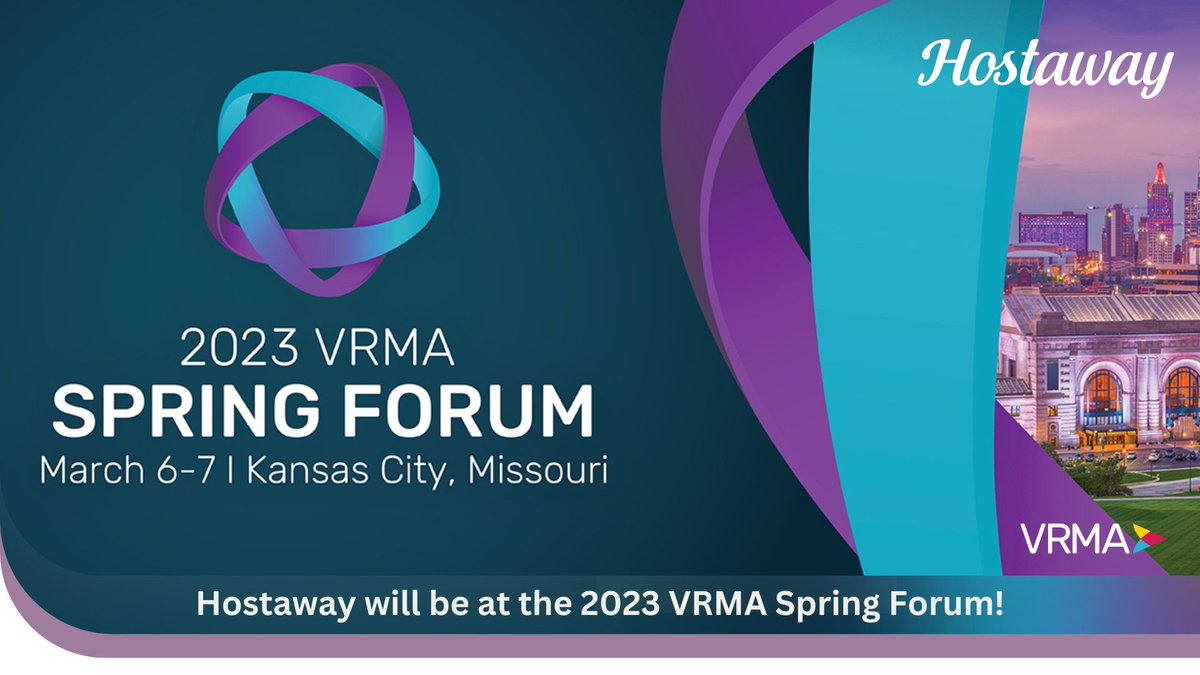 Hostaway's tweet photo. We'll be at the @vrma Spring Forum next week in Kansas City! Make sure to stop by at booth 209 to speak to our team members or DM us to book a meeting in advance. #vrmaspringforum #vacationrental #hostaway https://t.co/vhId6S45oF