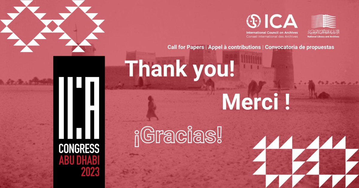 Thank you for participating ❗️

The call for proposals for #ICACongressAbuDhabi 2023 is now officially close. 
 
🔍️ We are currently reviewing the different proposals received. 
 
📢 Stay tuned for updates >>> bit.ly/3lAEDZC