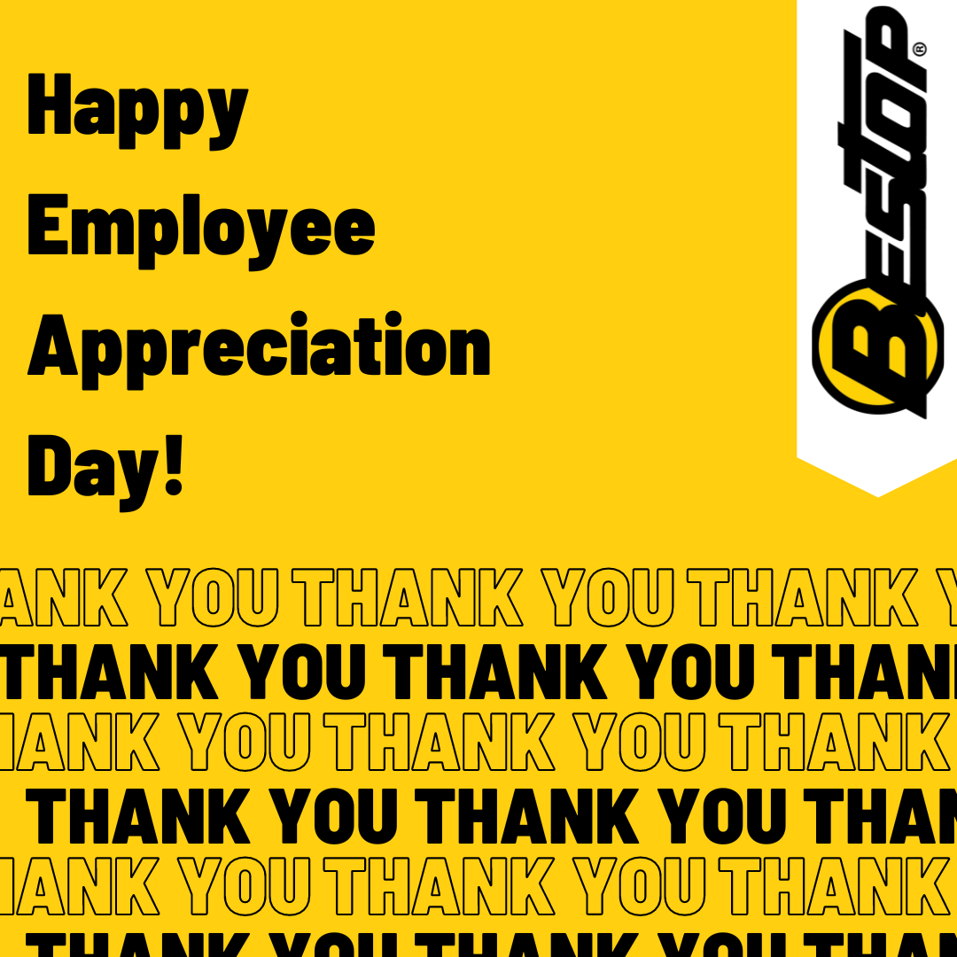 Happy Employee Appreciation Day! 🫶
Thank you to the Bestop family for all of your hard work and dedication throughout the years! We appreciate you! 

#bestop #employeeappreciationday #thankyou #appreciationpost #hardwork