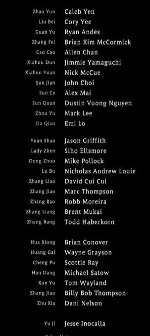 <a href="/AndesRyan/">Ryan Andes 🦖</a> 
This is the person playing one of my 2 favorite characters of Chinese history in <a href="/WoLongOfficial/">Wo Long: Fallen Dynasty</a> as the English voice actor. 

Hearing the speech done after the boss battle was at this point is one of my all-time favorite moments in this game.