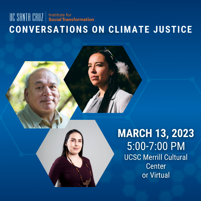 ucscagroecology's tweet photo. Join the Conversation on Climate Justice at #UCSC! On March 13, @UCSCtransform, UCSC American Indian Resource Center, and @PoCSCollective will feature @lylajunetweets to discuss how colonization is related to climate justice. Register: https://t.co/YGCJ6O8vQV #TransformEvents https://t.co/LJEJZyODWJ