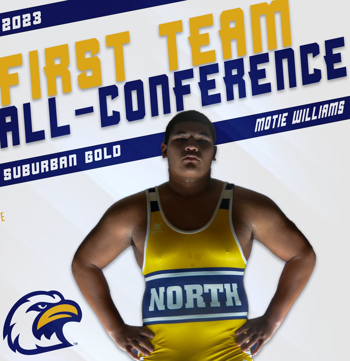 LNEagleWrestle's tweet photo. Congrats to Motie Williams!

1st Team all Conference Suburban Gold 285 pounds

AND was selected as the Suburban Gold Conference Wrestlers of the YEAR!

#Eaglewrestlingstyle

@LNEaglePride @LNEagleNews https://t.co/Jha8yPr2O4
