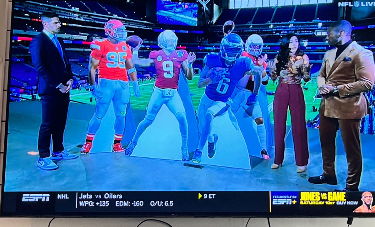 BrookeDKC's tweet photo. I’ve found my decor for the Thunderdome. @minakimes where is Chris Jones going after this segment? https://t.co/EIsZJy1G2e