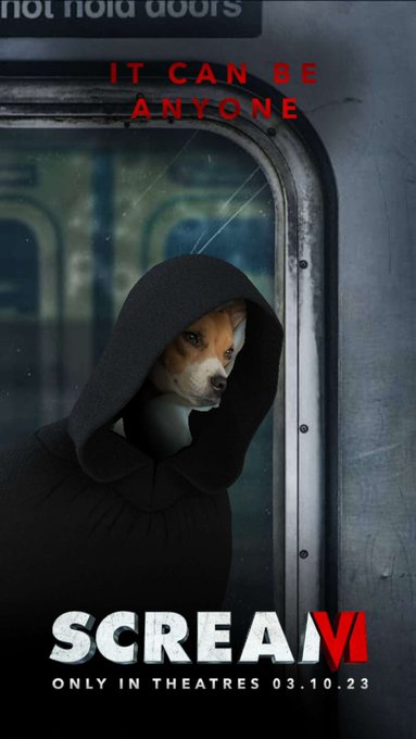 Y&rsquo;all, I think my dog might be ghostface https://t.co/7bq8T0tP5j