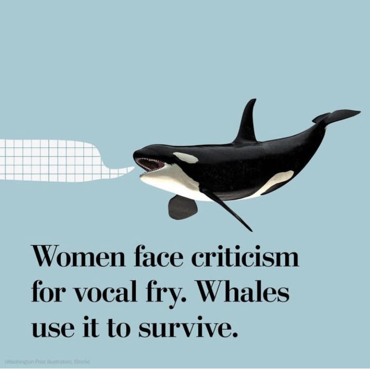 Gonna write MY version of “The Whale” where a woman has a podcast and everyone hates it until SHE ANNOUNCES THAT SHE IS IN FACT A PODCASTING WHALE