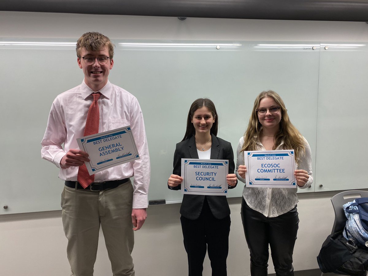Today, WCDSB Model UN teams met to discuss the global environment, cybersecurity, and conflict. I’m so proud of the <a href="/StDavidCeltics/">St David Catholic Secondary School</a> MUN Team for their strong performance! These best delegates and all of the WCDSB MUN teams put #awaken into action! <a href="/WCDSBInnovates/">WCDSBInnovates</a> <a href="/WCDSBIntl/">WCDSBInternational</a>