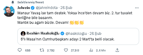 Yavuzhan1969's tweet photo. Düşünsenize 1.Turda Tuvalet Terliğinin Alternatifisiniz
@vekilince @mansuryavas06 https://t.co/wRT6vgEykB