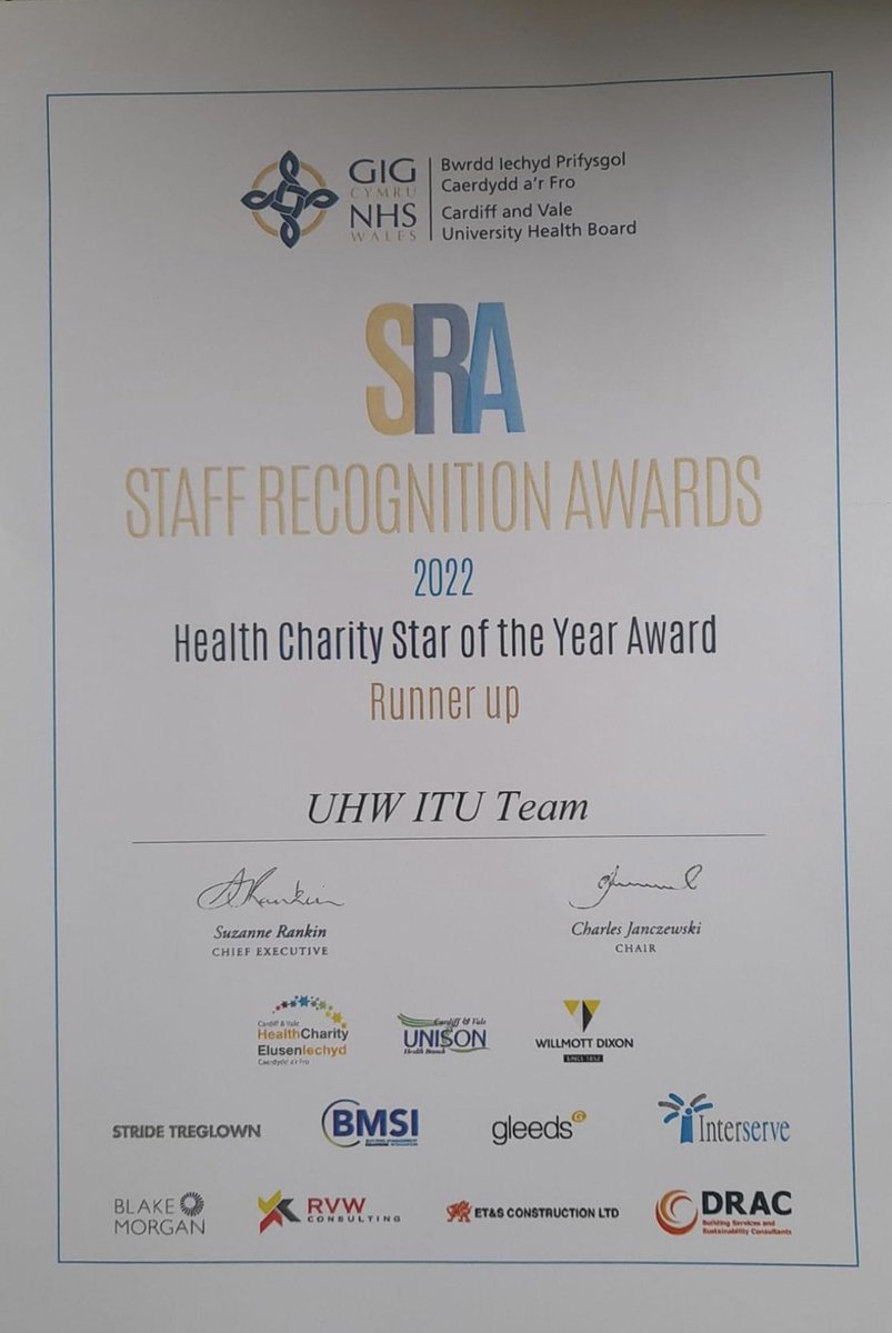 ⭐️ Congratulations Zaloa, Szymon, Libby, Jeremy and Jose ⭐️ Health Charity Star of the Year Runner Up for their charity bike 🚴 ride to raise money for critical care education @Clairemain23 @UHWCriticalCare @CV_UHB