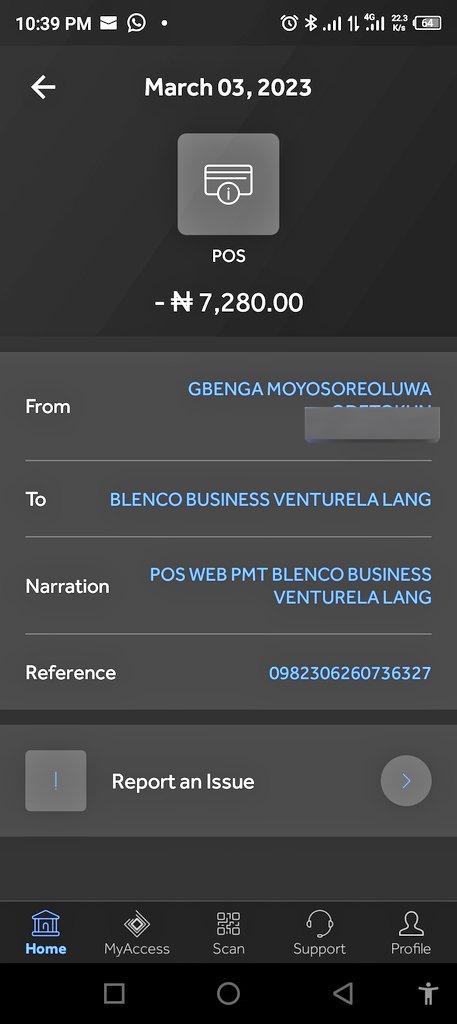 GMETODET's tweet photo. @accessbank_help this is a failed POS transaction. All efforts to report the issue on Access more failed. No dispense error forms to fill on your website. Kindly look into this and reverse my money. @cenbank @fccpcnigeria @hollernigeria please help https://t.co/PuUHgS2UvR