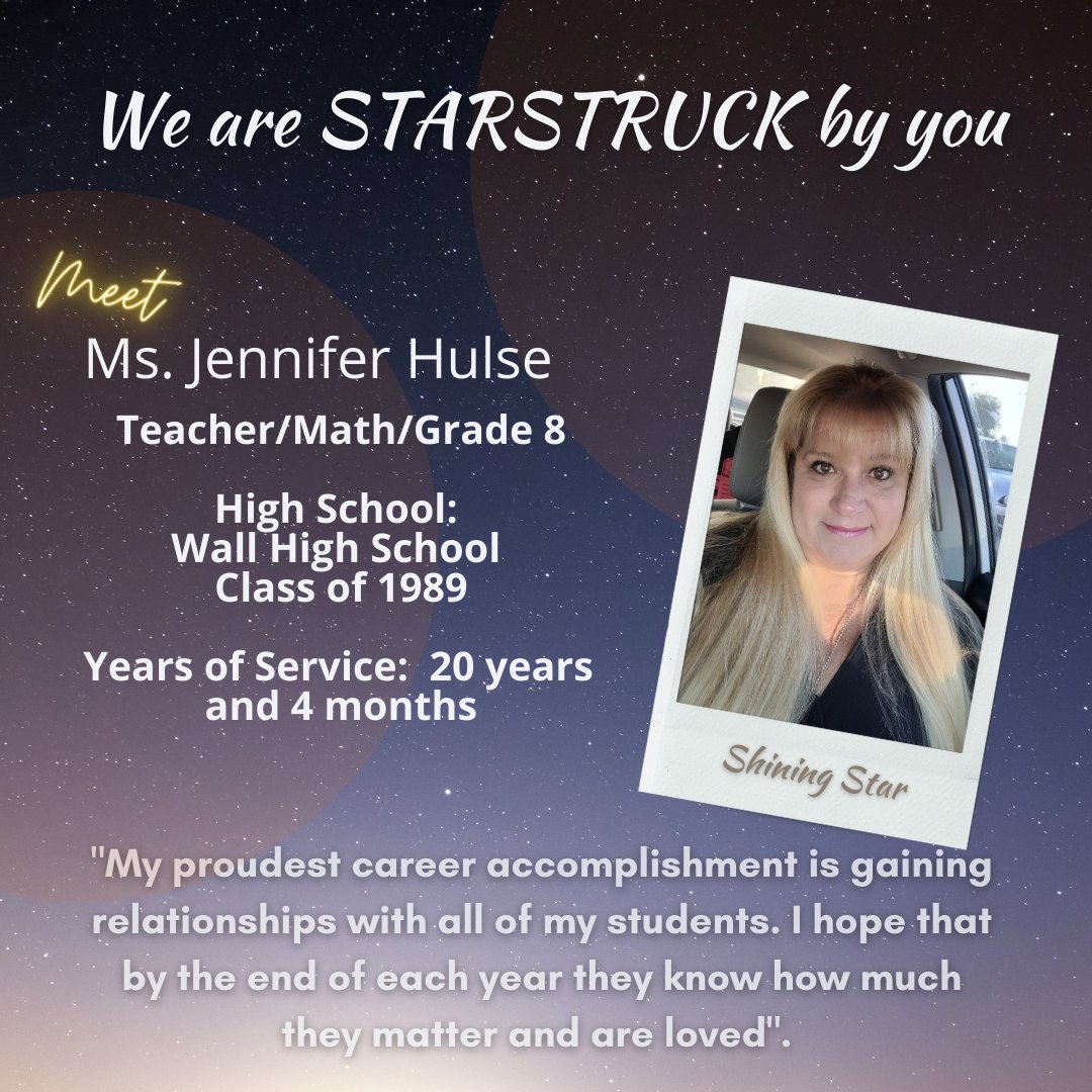 The School District recognized this week, February 27 – March 3, as Public Schools Week! We’re Starstruck by Ms. Hulse! 
<a href="/pbcsd/">The School District of Palm Beach County</a>
 <a href="/sdpbc_lindsay/">Lindsay Ingersoll</a>
 #StarstruckPBC #ShiningStarPBC