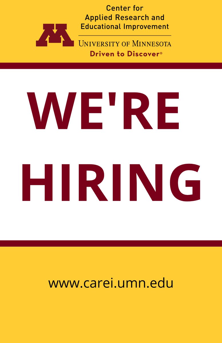 We're seeking a literacy specialist to join our <a href="/CAREIUMN/">CAREI</a> team!  Apply at loom.ly/suiQxvY  by searching job ID: 354231