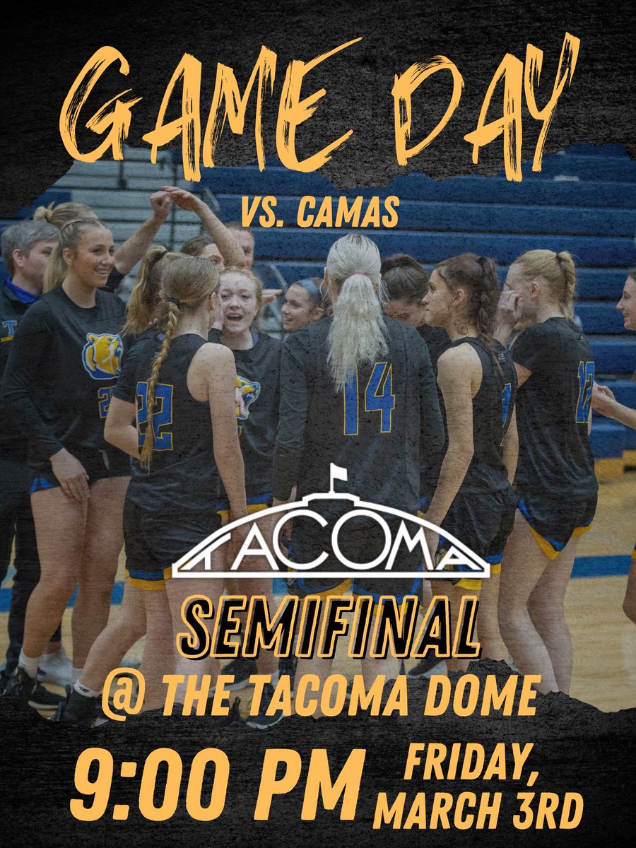 Game day! The Lady Bears take on Camas tonight in the STATE Semifinals! Game starts at 9:00 p.m. at the Tacoma Dome! See you there! #ALLIN