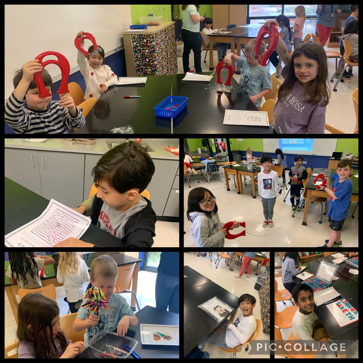 First grade showed off their knowledge about magnets exploring in this week’s STEM lab activity! #LWESTEM