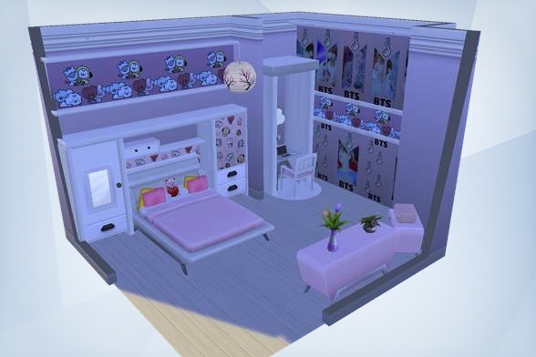 mag6002's tweet photo. Je viens de partager la Pièce bedroom bts dans la Galerie #TheSims4 https://t.co/MjpRGWDhGS