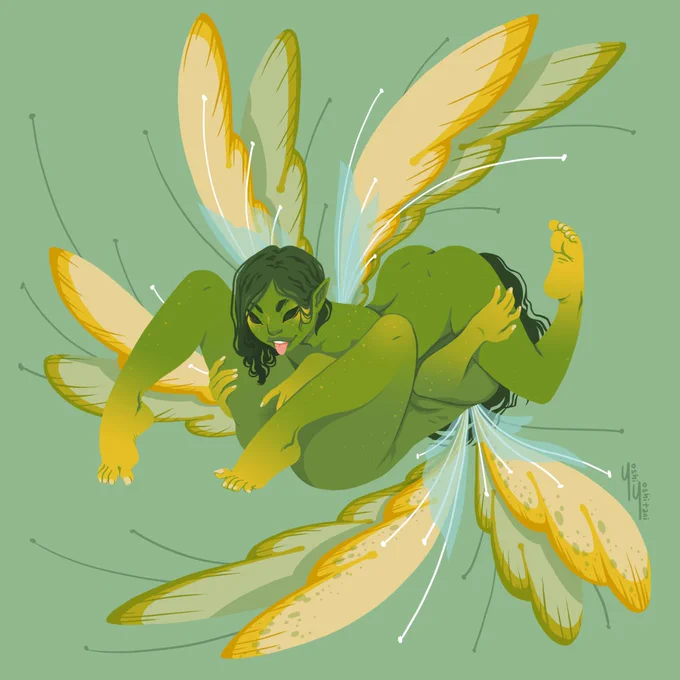 It ain't easy being green. I'm having a blast at #emeraldcitycomiccon this weekend, so these green fairies were the obvious choice to celebrate #FairyFriday! If you're at the con, stop by booth 20506 and say hi! 