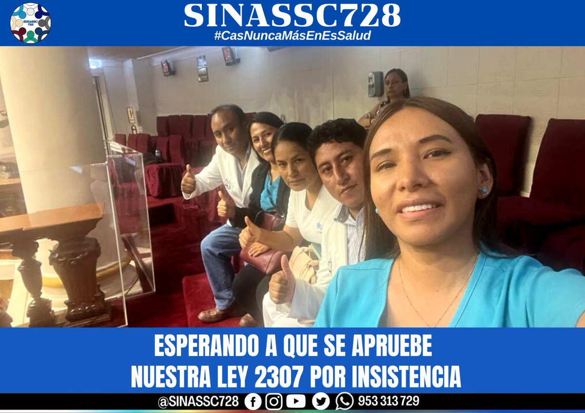 HSCyET's tweet photo. Congresistas @Gral_Williams @marthamoyano @SilviaMontezaAp @AlejoMunante Los CAS INDETERMINADOS de Essalud les pedimos se PRIORICE la Ley 2307 por insistencia en el pleno del congreso mas de 5 mil familias a la espera de su apoyo @sinassc728 #CasA728EnEssalud https://t.co/J0ZLsnf4HW