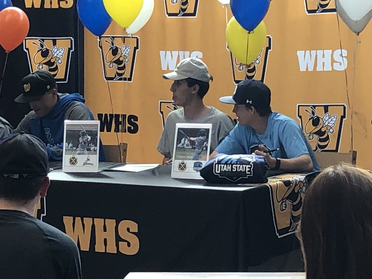 Congrats to <a href="/ChettWilson5/">Chett Wilson</a> <a href="/colezim_/">Cole Zimmerman</a> <a href="/shaw_tragun/">Tragun Shaw</a> for signing to play ball at the next level! <a href="/slccbaseball/">SLCC BASEBALL</a> CEU Baseball, Lane Community College #waspsoncampus