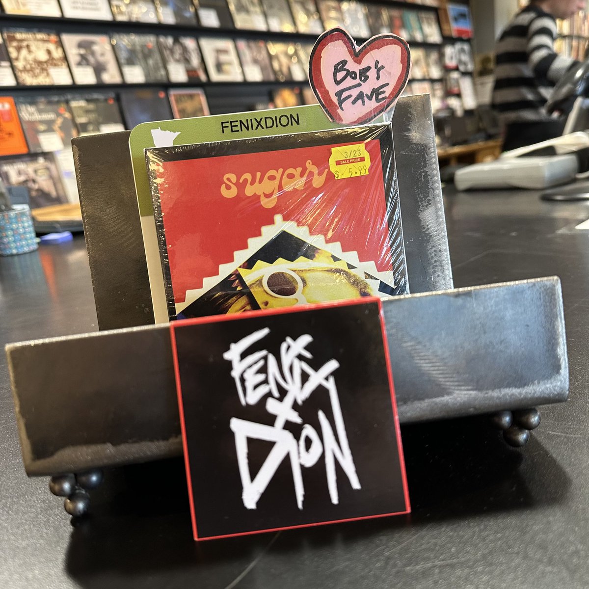 This is Bob's Fave! We've got the new <a href="/Fenixdionmusic/">Fénixdion</a> CD Sugar in stock now. Pick it up in the store or order online here for pickup or to be shipped:
electricfetus.com/UPC/7985762175…