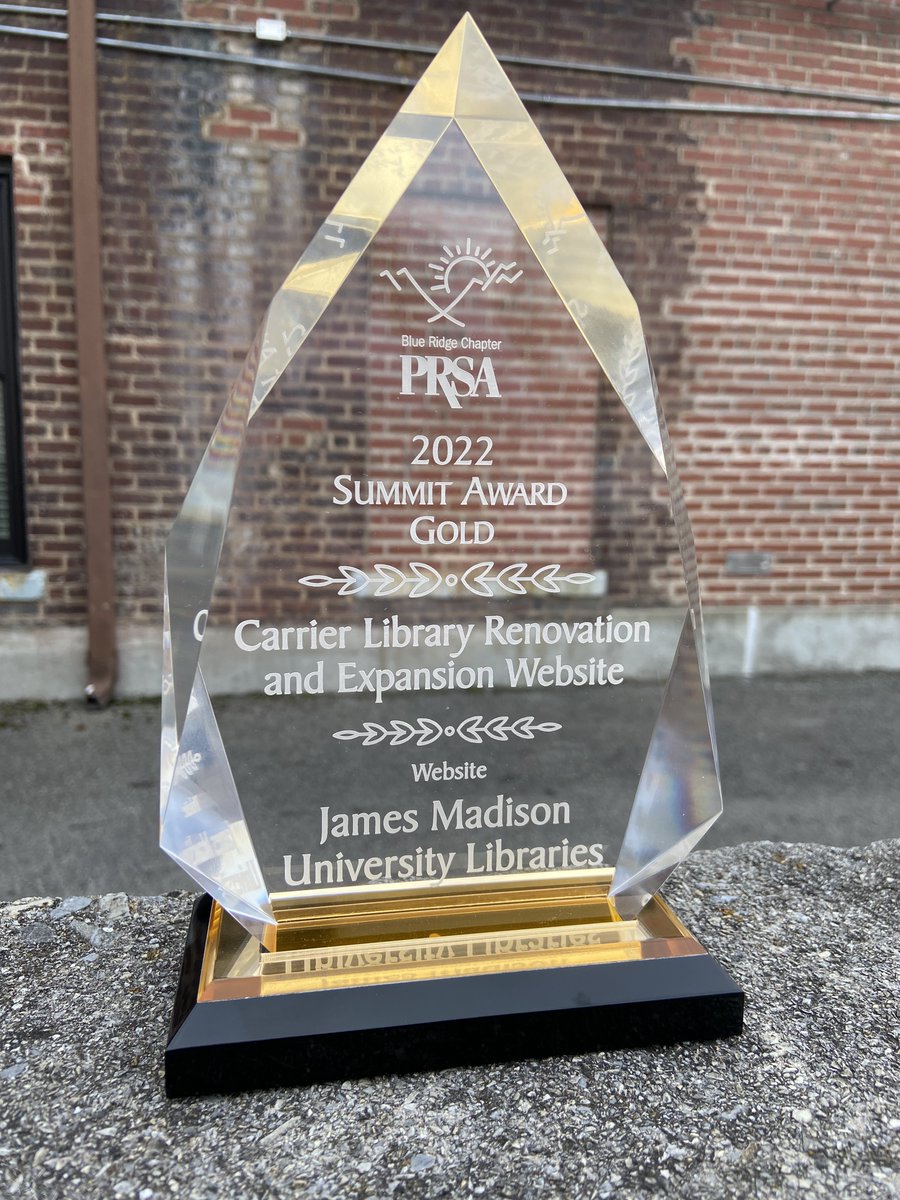 kshuyler's tweet photo. I'm so happy to share that our library's renovation website, which colleagues and I have been working so hard on, has won an award! https://t.co/hSXBsiV5ls https://t.co/kS5tbL3BvH