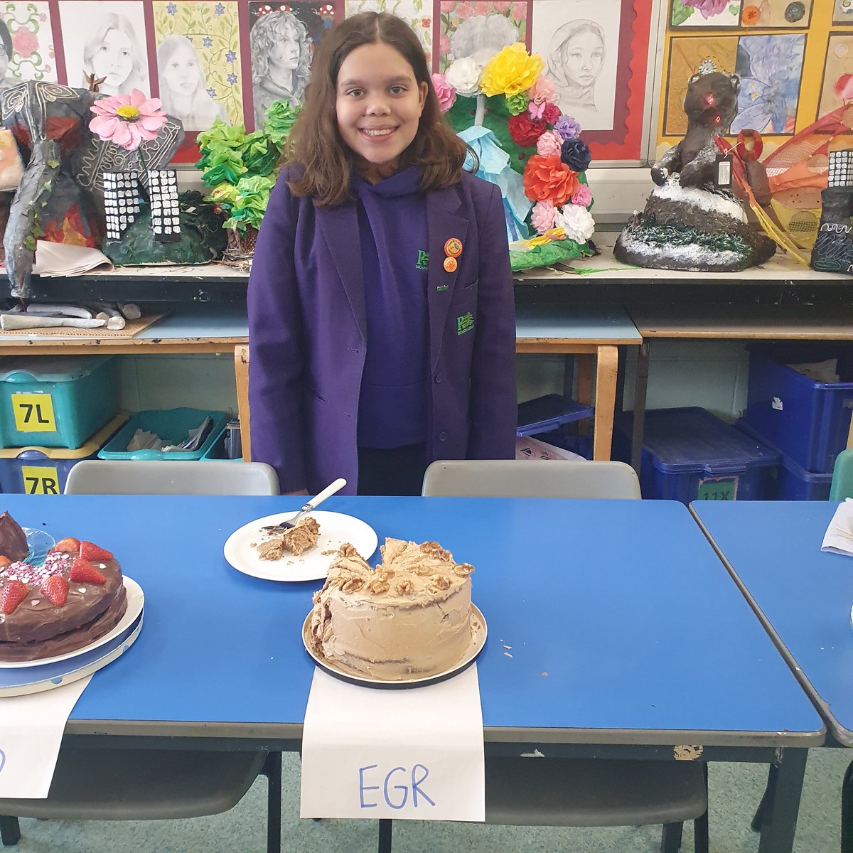 A wonderful Cake Bake with our Year 7 tutor bakers today! So much sweetness in one room and our special guest, Mrs Page, came along to judge! Watch this space, more cakes to come next week 🍰🧁
