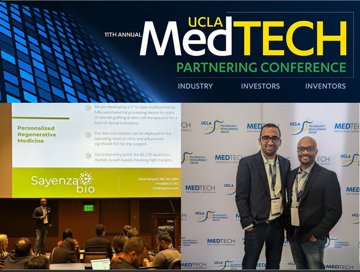 SayenzaBio's tweet photo. We are still buzzing from all the amazing connections and learning that took place at #UCLAMedTech2023 earlier this week. #fundraising #medtech #biotech #regenerativemedicine #fatgrafting #NESVF #orthopedics #orthobiologics #plasticsurgery #medicaldevice #lamedtechweek2023 https://t.co/PmQ8cqjhFc
