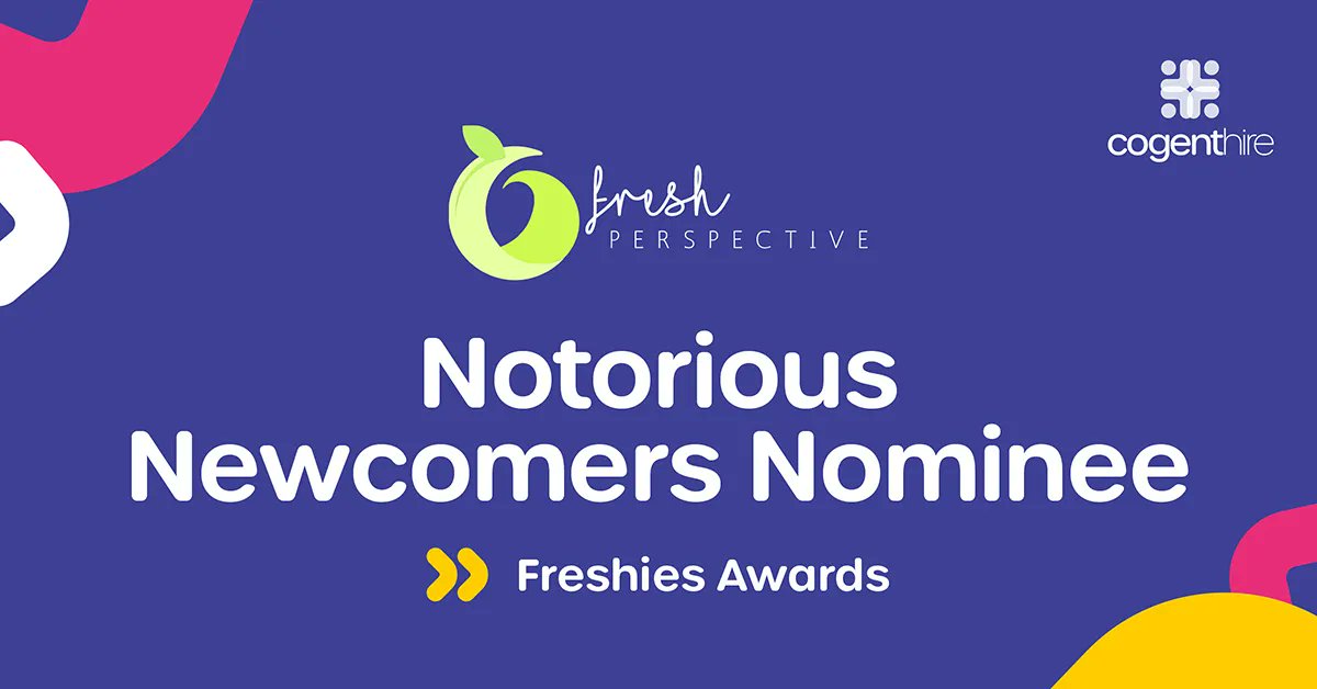 We are thrilled to announce that we have been nominated as Notorious Newcomers at the Freshie Awards. 

A big thank you to @fp_resourcing for running this fantastic event!

#FreshieAwards #NotoriousNewcomers #LocalCharity #FreshPerspectiveResourcing