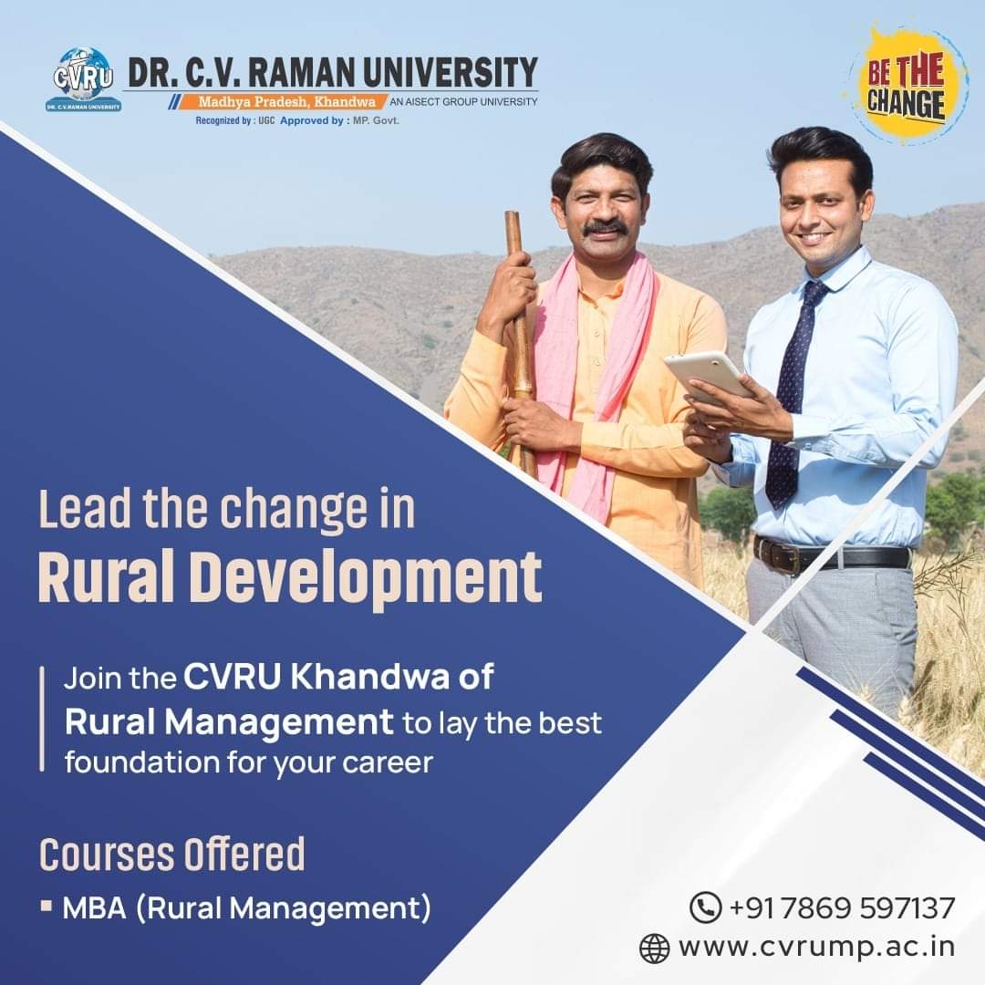Ready to make a difference in the world of rural development? 
 Our MBA in #RuralManagement program provides the knowledge and skills you need to create positive change in rural communities. 
Join us today and take the first step towards a rewarding career in rural development!