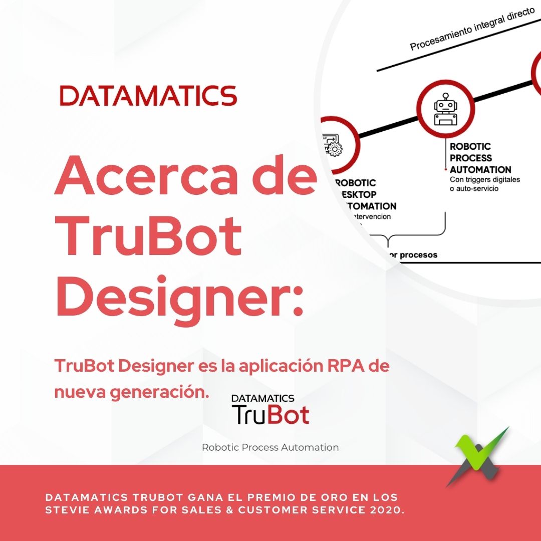 XpertaGestion's tweet image. @Datamatics Global Services cuenta con la herramienta #TruBot Designer es la aplicación #rpa de nueva generación que aprovecha la #ia y las capacidades cognitivas junto con una serie de otras características para automatizar sus procesos comerciales de manera inteligente.