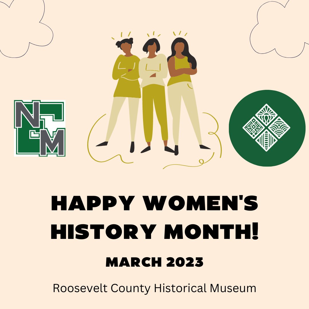 RCHMenmu's tweet photo. Happy Women's History Month #greyhounds! Come by the museum and see the lives of women from Roosevelt County!
#womenshistorymonth #enmu #history #museum https://t.co/V5SiXOkw4s
