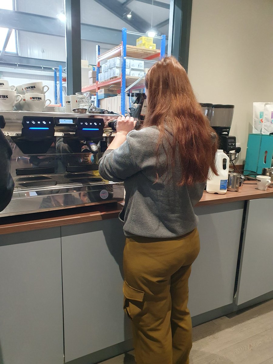 We had a great day visiting <a href="/OwensCoffee/">Owens Coffee</a> learning about different coffee making techniques, having a tour of the roastery and practising Latte Art 😊☕️ #coffee #batista #latteart #students #roastery