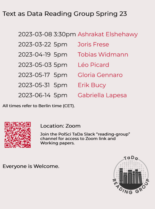 nicolaiberk's tweet image. 📡The next term of the #TaDa Speaker Series starts next week!!

We have seven amazing speakers on all things #TextAsData/#NLP lined up for you 👇