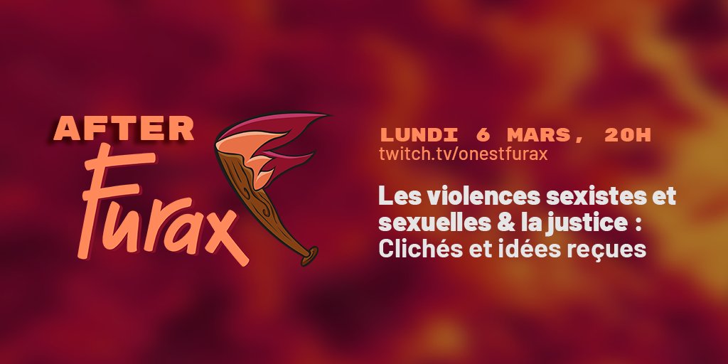 🔥FURAX, c'était il y a déjà une semaine !
Becca <a href="/_GreedySkull/">Becca</a> et @LolitaFourmi vous avaient proposé une table ronde sur la justice qui a malheureusement été écourtée ! Du coup on remet ça avec une soirée spéciale After FURAX, Lundi 6 à 20h sur la chaîne twitch.tv/onestfurax❤️‍🔥