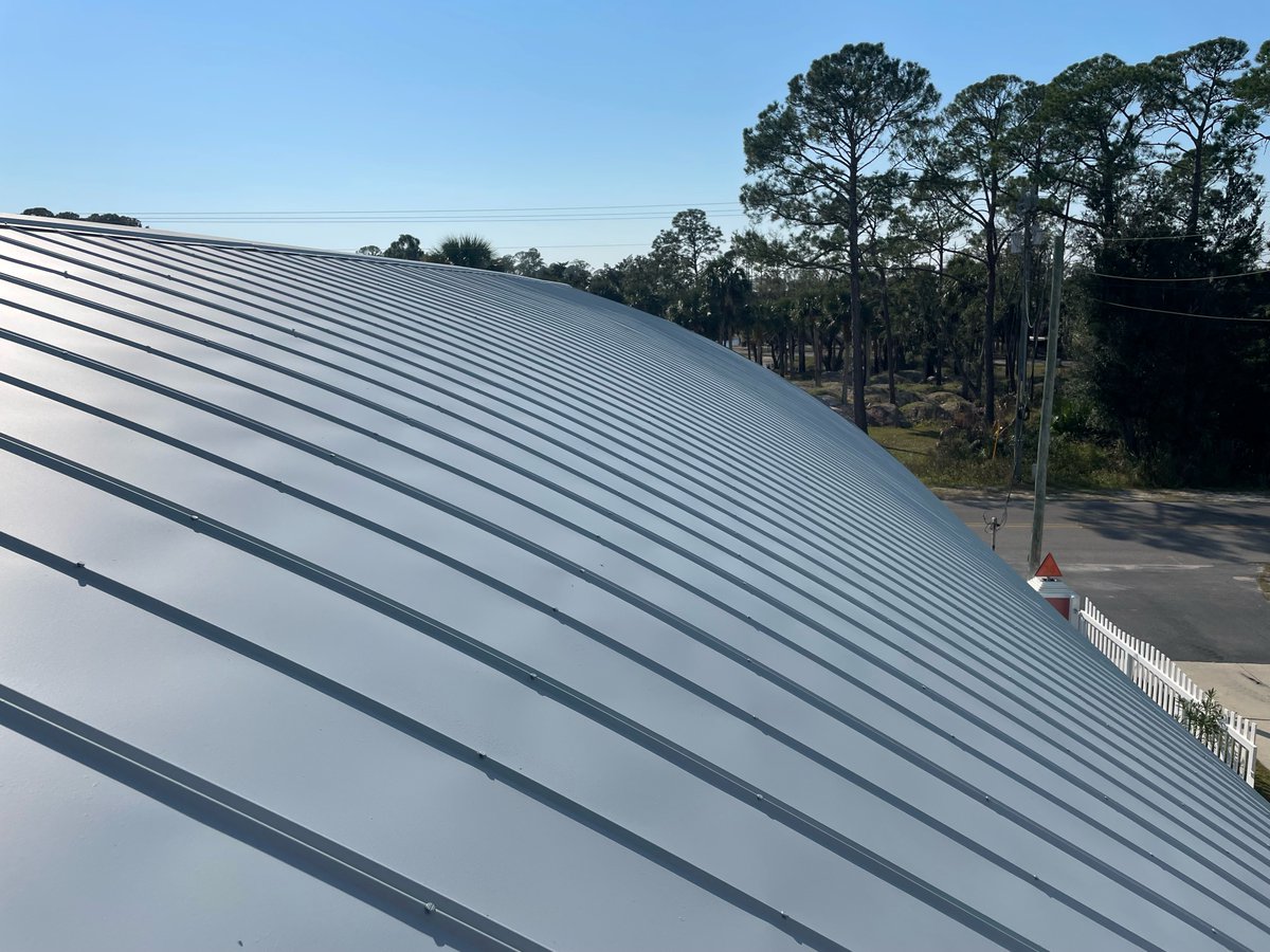 Steel Quonset hut project finished up with an elastomeric roof coating system and years of protection. #metalroof #quonset #quonsethut #quonsethouse #quonsethuts #roofcoating #roofcoatings #roofrestoration #roofrestorations #roofrestore #roofpaint #roofpainting