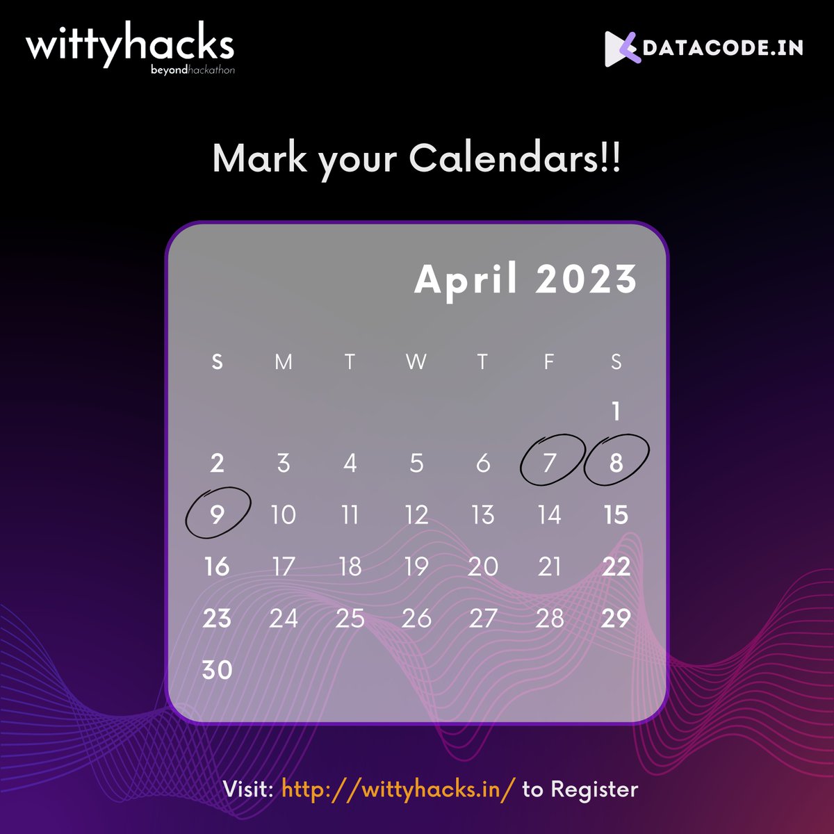wittyhacks's tweet photo. Mark your calenders for the ultimate hackathon experience? 🔥

Join us for Wittyhacks 3.0 “Central India’s Biggest Hackathon” and showcase your coding and creativity skills!🤩

Register now at https://t.co/TgHuEhzNdY

 #datacode #wittyhacks #Hackathon_2023 https://t.co/9fx3gX2dMr