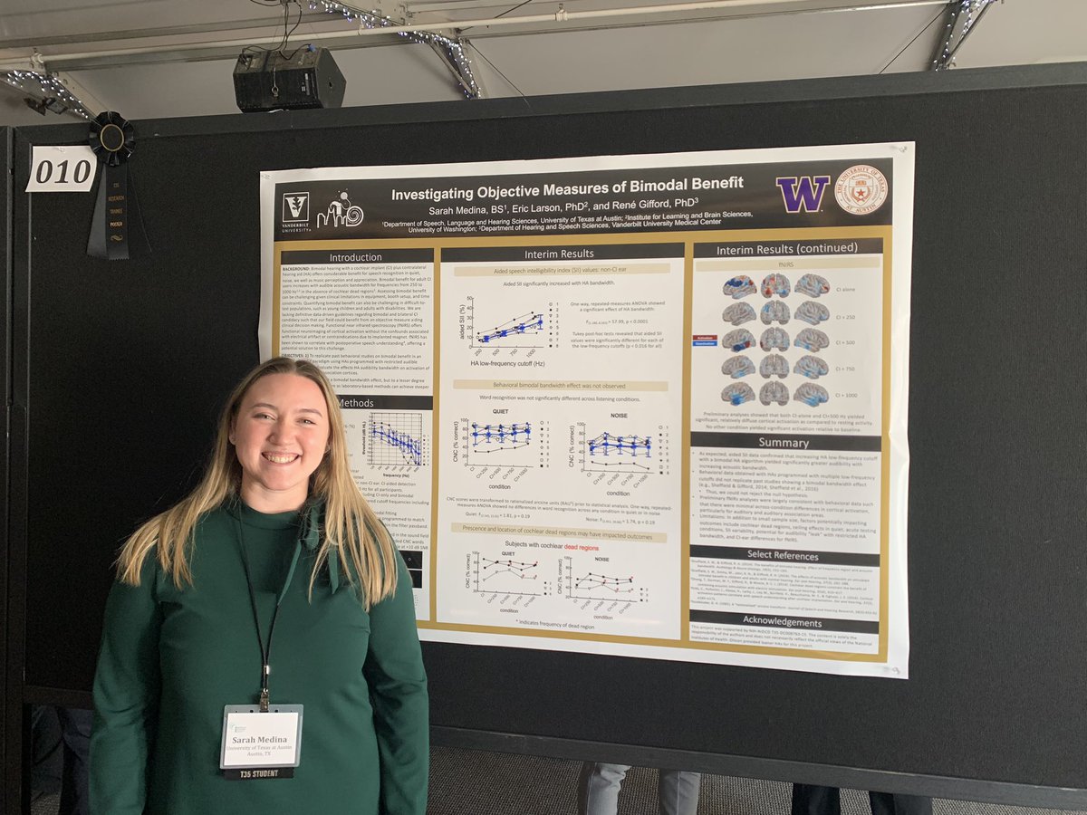 linseyshaus's tweet photo. Checking out the posters at @amaudsoc by T35 trainees/AuD students Mackenzie Lighterink and Sarah Medina. Great representation from the @VBWC_CI_LAB https://t.co/Ng1Oe1mcl6